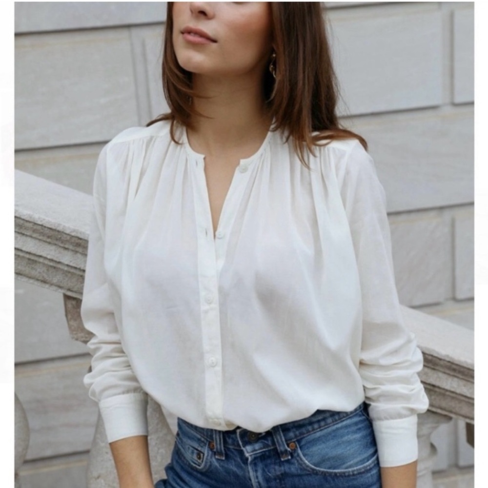 Mille Resort‎ & Travel Florian Top in cream cotton voile size xs